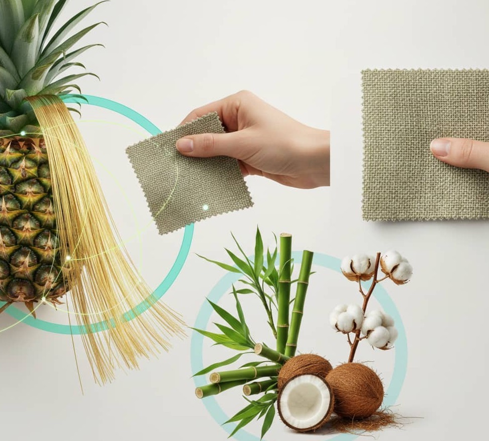 Ananas und Kokusnuss als Biotextilien