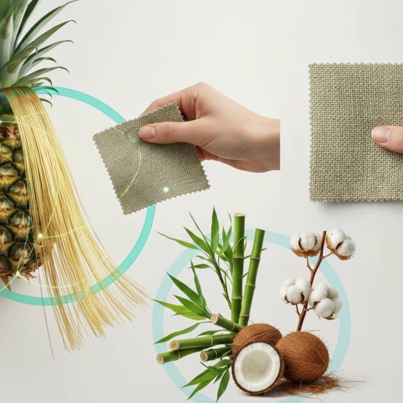 Ananas und Kokusnuss als Biotextilien